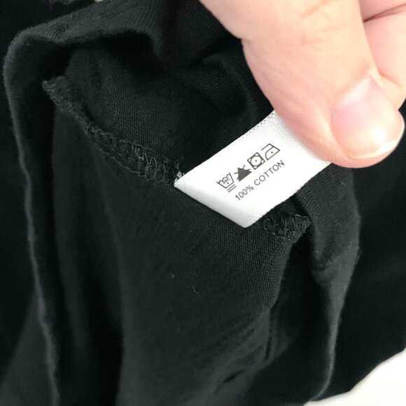 Anthropologie Lisa Todd Lace Up T-Shirt Dress in Black Size XL - Picture 6 of 7